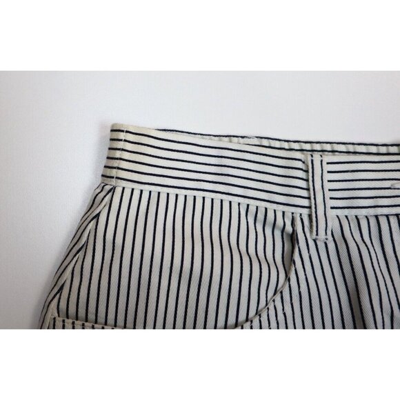 WOMEN'S WHITE & BLACK STRIPED MIDI PENCIL SKIRT - RUSS - SIZE 8 - Picture 4 of 6